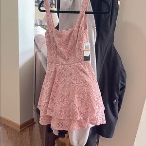 City Studios Pink Lace Dress